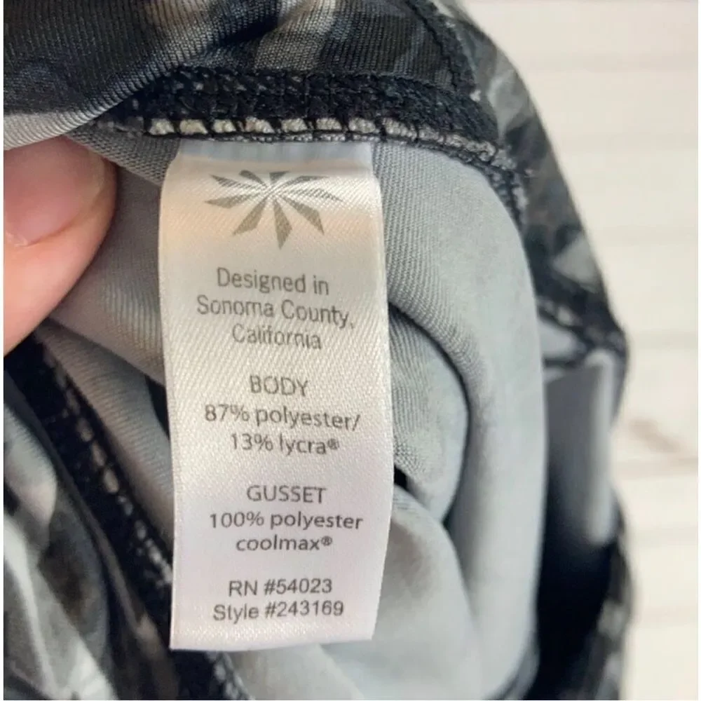 Athleta Floral Geo Sonar Leggings Slate Gray Size Small
